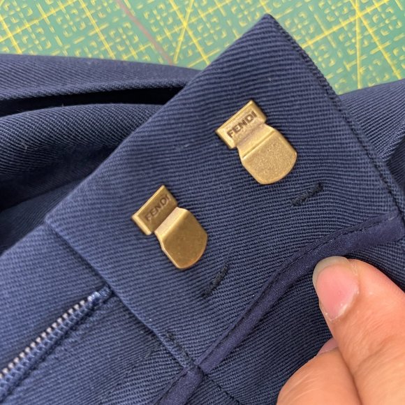 Fendi crease detailing cropped flare trousers size 36 - Picture 8 of 13